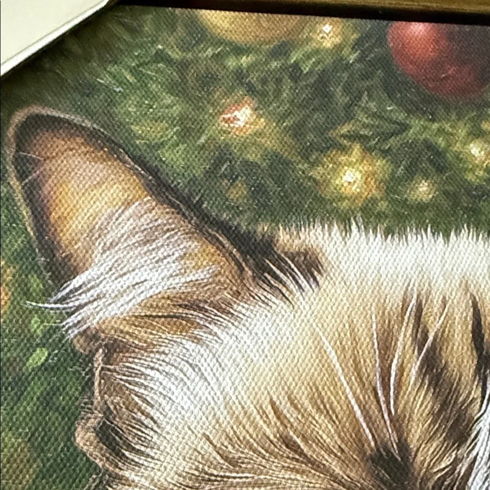 Grumpy Cat Holiday Canvas Art - Green Sweater